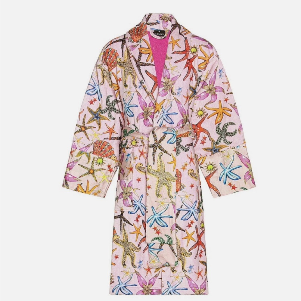 Versace Pink Starfish Patterned Robe - Picture 3 of 5